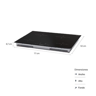 ENCIMERA INDUCCIÓN VITROCERÁMICA S-COLLECTION 77CM CTIMER - 2