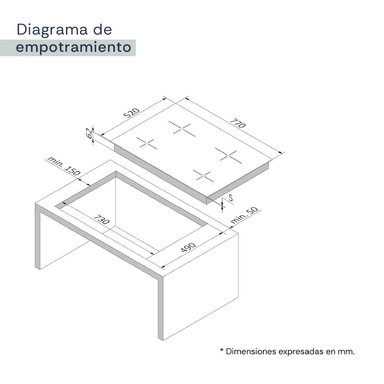 ENCIMERA INDUCCIÓN VITROCERÁMICA S-COLLECTION 77CM CTIMER - 7