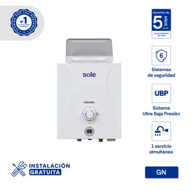 CALENTADOR INSTANTÁNEO GN 5.5 L SOLE CONTROL TOTAL C.ACC