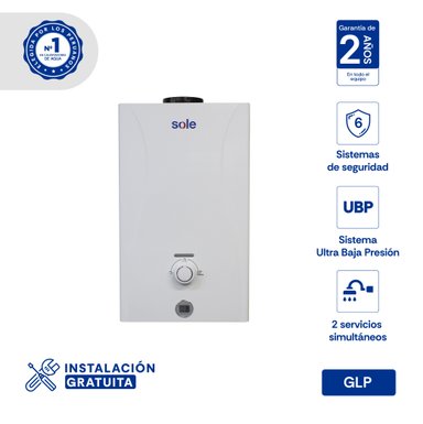 CALENTADOR INSTANTÁNEO GLP 10 L SOLE CONTROL TOTAL C.ACC