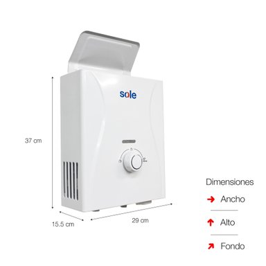 CALENTADOR INSTANTÁNEO GN 5.5 L SOLE CONTROL TOTAL - 6