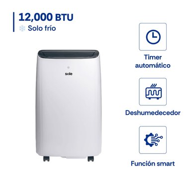 AIRE ACONDICIONADO SPLIT SOLE 12 KBTU PORTÁTIL