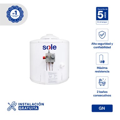TERMOTANQUE 25 L GN TIPO A C.ACC SOLE