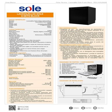 LAVAVAJILLAS SOLE BLACK 8 SETS - 9