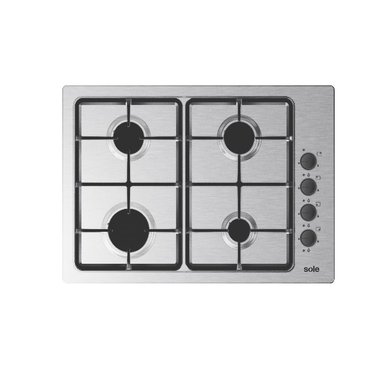 ENCIMERA ACERO INOXIDABLE SOLE A GAS 65CM PLATEADO - 1