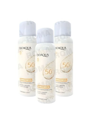 PACK 3 BLOQUEADOR SOLAR DE ARROZ SPRAY 150ML BIOAQUA - 1