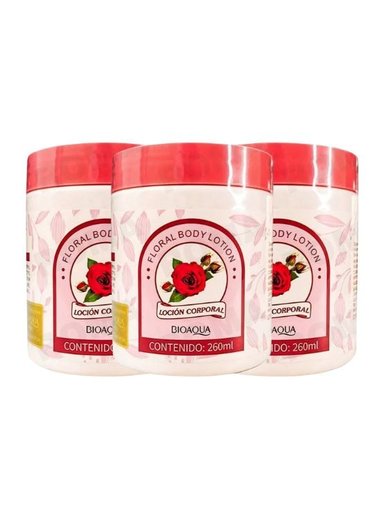 PACK 3 LOCIÓN CORPORAL FLORAL BIOAQUA 780ML - 1