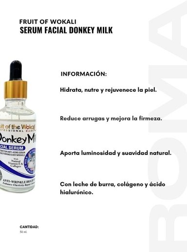 SERUM FACIAL DONKEY MILK 50ML WOKALI - 2