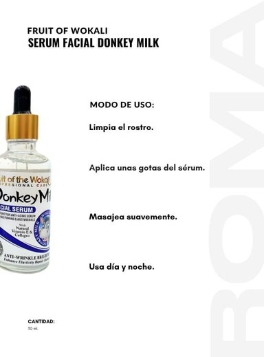 SERUM FACIAL DONKEY MILK 50ML WOKALI - 3