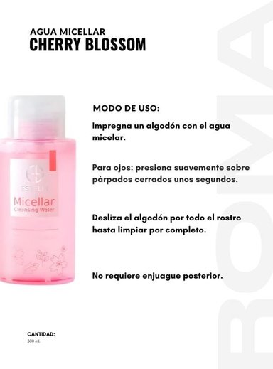 AGUA MICELAR CHERRY BLOSSOM 300ML ESTELIN - 3