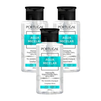 PACK 3 AGUA MICELAR 280ML PORTUGAL - 1