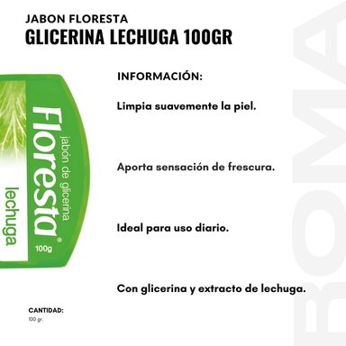 PACK 2 JABÓN CON GLICERINA LECHUGA 100G FLORESTA - 2