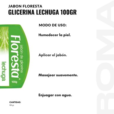 PACK 2 JABÓN CON GLICERINA LECHUGA 100G FLORESTA - 3