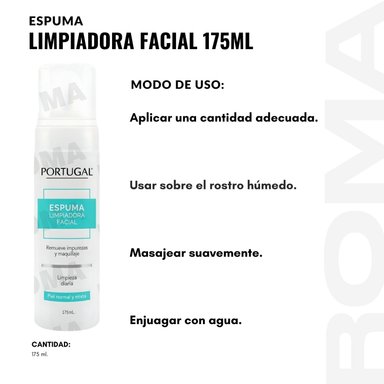 PACK 2 ESPUMA LIMPIADORA FACIAL 175ML PORTUGAL - 3