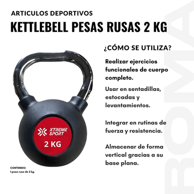 KETTLEBELL PESAS RUSAS 2 KG - 3
