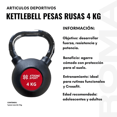 KETTLEBELL PESAS RUSAS 4 KG - 2