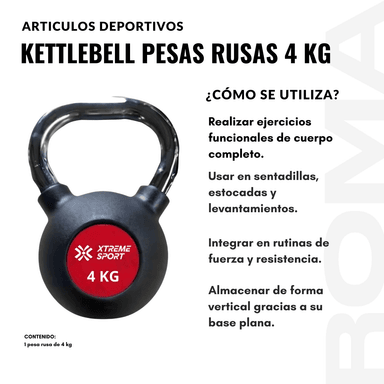 KETTLEBELL PESAS RUSAS 4 KG - 3