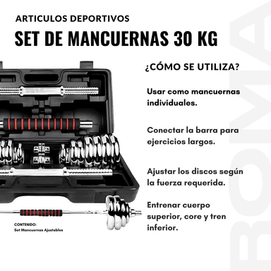 SET DE MANCUERNAS 30 KG - 3