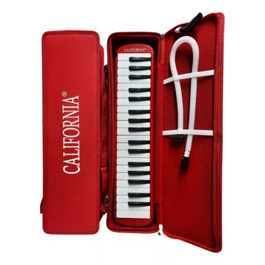 MELÓDICA CALIFORNIA 37 TECLAS CON ESTUCHE RÍGIDO - ROJO