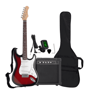 PACK GUITARRA ELECTRICA COLOR ROJO CON AMPLIFICADOR Y ACCESORIOS - 3