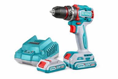 TALADRO ATORNILLADOR 66NM 13MM CON BATERÍA Y CARGADOR TOTAL