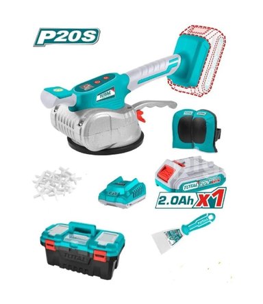 VENTOSA VIBRADORA TOTAL 20V 60KG CARGADOR Y BATERIA RODILLERAS TTVLI20015