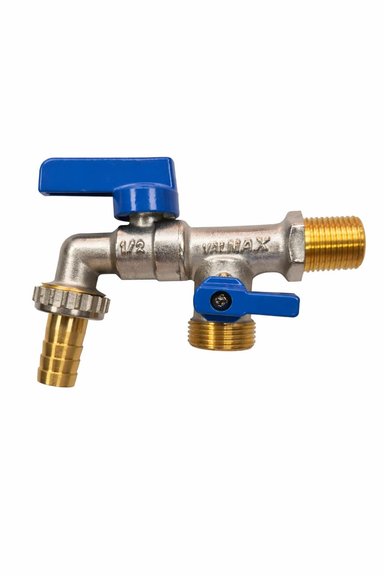 CAÑO DOBLE SALIDA PARA LAVANDERIA Y LAVADORA PESADO EN BRONCE VALMAX