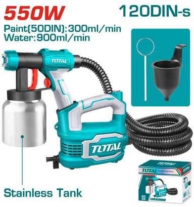 PISTOLA PARA PINTAR ELECTRICA 550W  INDUSTRIAL EMBASE DE METAL TOTAL TSGLI20042
