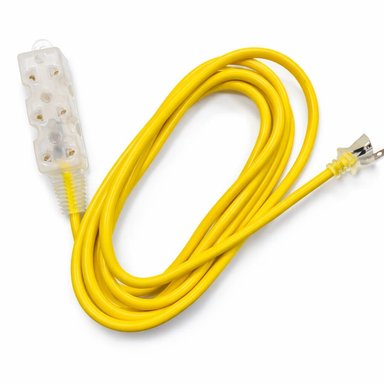 EXTENSIÓN ELÉCTRICA HOME LIGHT 5 METROS 3 TOMAS UNIVERSALES 16AWG 12A 2600W AMARILLA