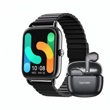 HAYLOU SMARTWATCH RS4 PLUS (LS11)- NEGRO + LENOVO AUDIFONO BT EA120 NWGRO - 1