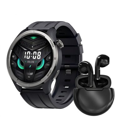 HAYLOU SMARTWATCH  SOLAR NEO (LS21) NEGRO + LENOVO AUDIFONO BT  HT38 NEGRO - 1