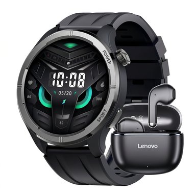 HAYLOU SMARTWATCH  SOLAR NEO (LS21) NEGRO  + LENOVO AUDIFONO BT TA120 NEGRO - 1