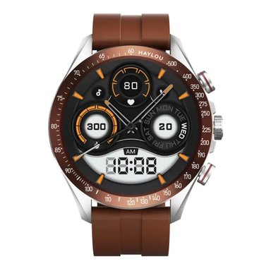 HAYLOU SMARTWATCH  SOLAR PRO (LS18)- MARRON + LENOVO AUDIFONO BT TA120 NEGRO - 5