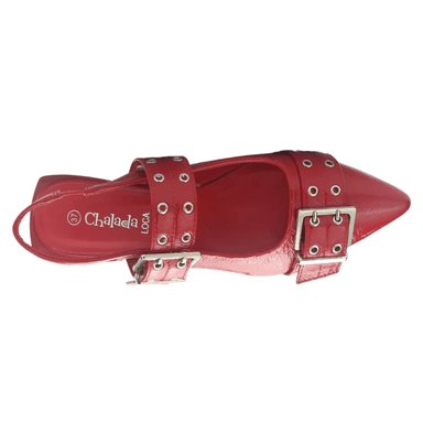 BALLERINA MUJER CHALADA SLIK-1 ROJO CASUAL - 2