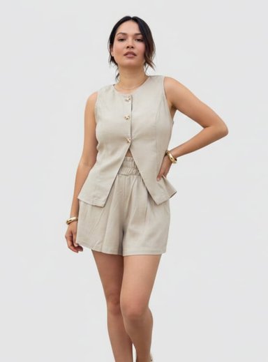 CHALECO DE LINO MUJER MISS LADY ARIEL