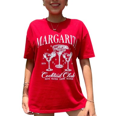 POLO OVERSIZE MANGA CORTA DE ALGODÓN ENGELL ESTAMPADO CALIFORNIA LA ROJO