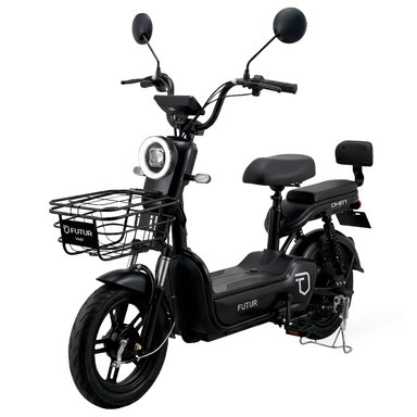 BICIMOTO ELÉCTRICA OXEN DE LITIO, 25KMH, 35KM, 350W NEGRO - 2