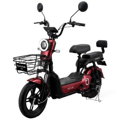 BICIMOTO ELÉCTRICA OXEN DE LITIO, 25KMH, 35KM, 350W ROJO JAM - 2