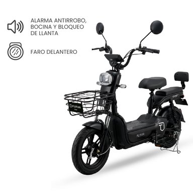 BICIMOTO ELÉCTRICA OXEN DE LITIO, 25KMH, 35KM, 350W ROJO JAM - 8