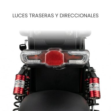MOTO ELÉCTRICA REBEL DE LITIO, 50KMH, 45KM, 2000W  NEGRO - 4