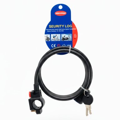 CANDADO DE SEGURIDAD FUTUR PARA MOTO CON NÚCLEO ENGROSADO NIQUELADO - 2