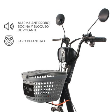 BICIMOTO ELECTRIC FUTUR ZYRO NEGRO MATE - 8