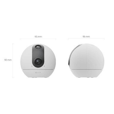 CÁMARA DE SEGURIDAD EZVIZ C60P 2K+ WIFI 6 INTERIOR DOBLE LENTE 360 GRADOS - 2
