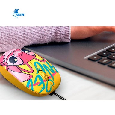 MOUSE ÓPTICO XTECH DISNEY STITCH 1200DPI USB AMARILLO XTM-D406ST-YL - 4