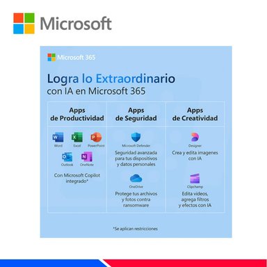MICROSOFT 365 PERSONAL + KASPERSKY, 12 MESES, 1 USUARIO - 5