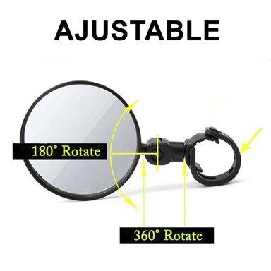 ESPEJO RETROVISOR PARA BICICLETA AJUSTABLE Y GIRATORIO - 3
