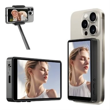 VISOR DUPLICA PANTALLA CELULAR RECARGABLE SELFIE FOTOS - 3