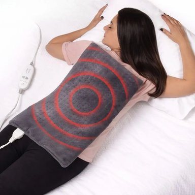 MANTA ELÉCTRICA TÉRMICA CON MASAJE Y CALOR RÁPIDO GRIS MANTA ELÉCTRICA DE FRANELA CON MASAJE