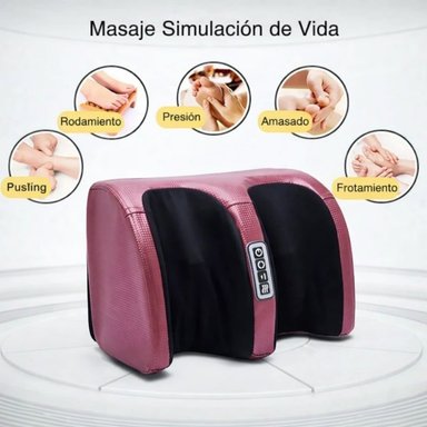 MASAJEADOR ELÉCTRICO DE PIES ESTIMULA CIRCULACIÓN Y RELAJACIÓN ROJO - 3