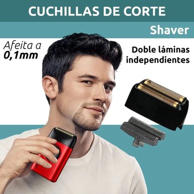 AFEITADORA ELECTRICA SHAVER VGR V-377 TITANIO 9000 RPM USB - 4